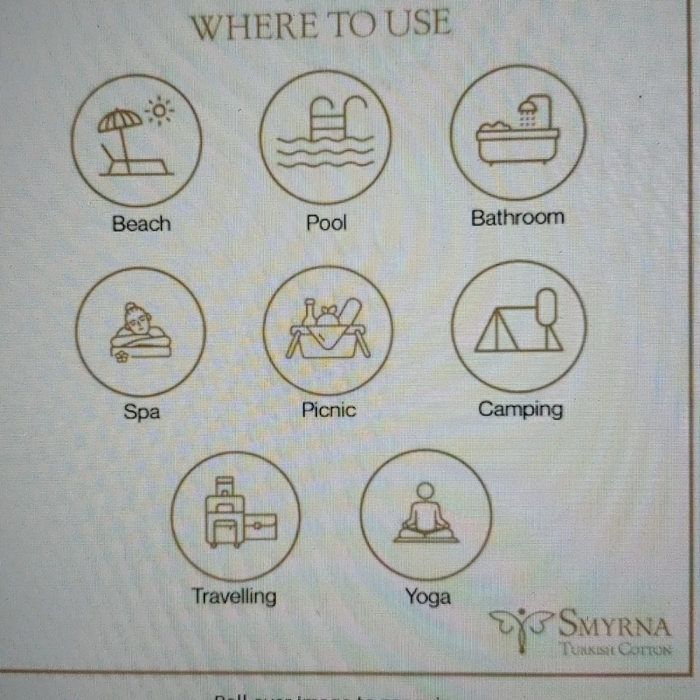 Smyrna Turkish Cotton Blanket Throw Beach Pool Towel